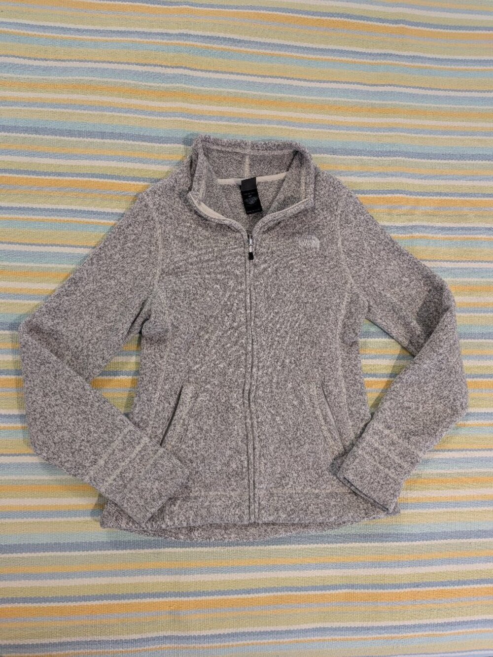 The North Face Crescent Full Zip Sweater Fleece Jacket Women's S Heather Grey